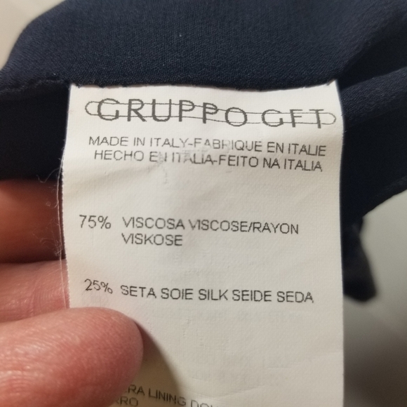 Vtg 90s y2k emanuel Ungaro printed blue velvet maxi skirt - Picture 4 of 8